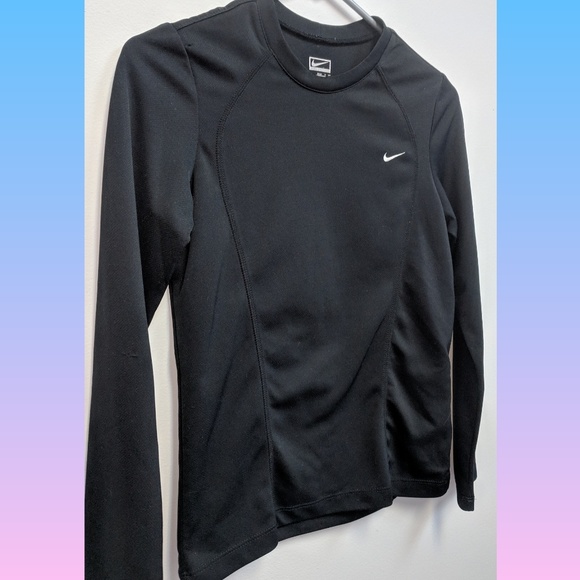 Nike Performance Long Sleeve Shirt Size SM Black - Picture 2 of 4